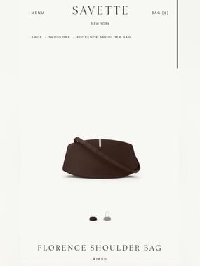 Savette Florence Shoulder Bag Dark Brown